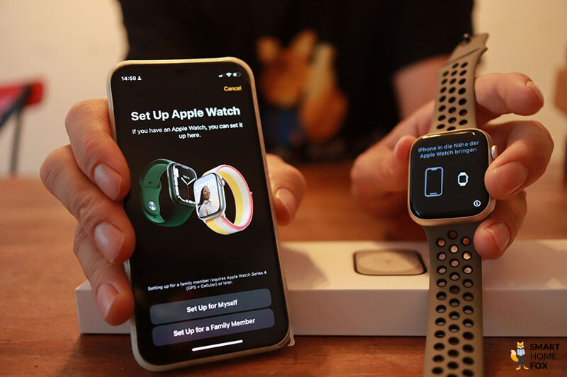 Apple Watch mit einem iPhone